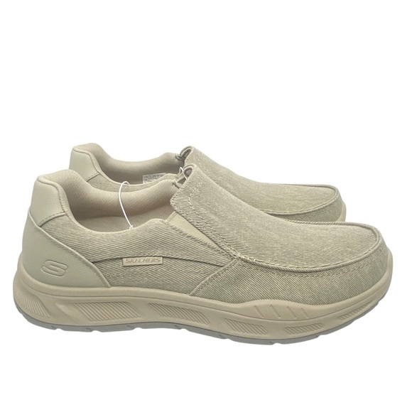 Skechers Other - Skechers Men Size 13 Cohagen Vierra Relaxed Fit Canvas Slip On Shoes Taupe